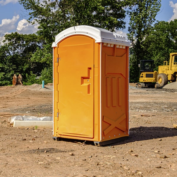 how often are the porta potties cleaned and serviced during a rental period in Amber MI